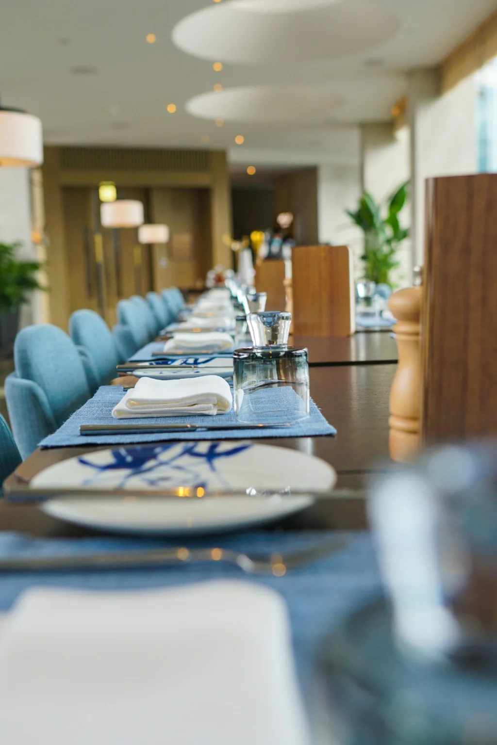 Corporate reception setting